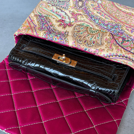 KP protective cover and liner in ETRO Paisley Framboise