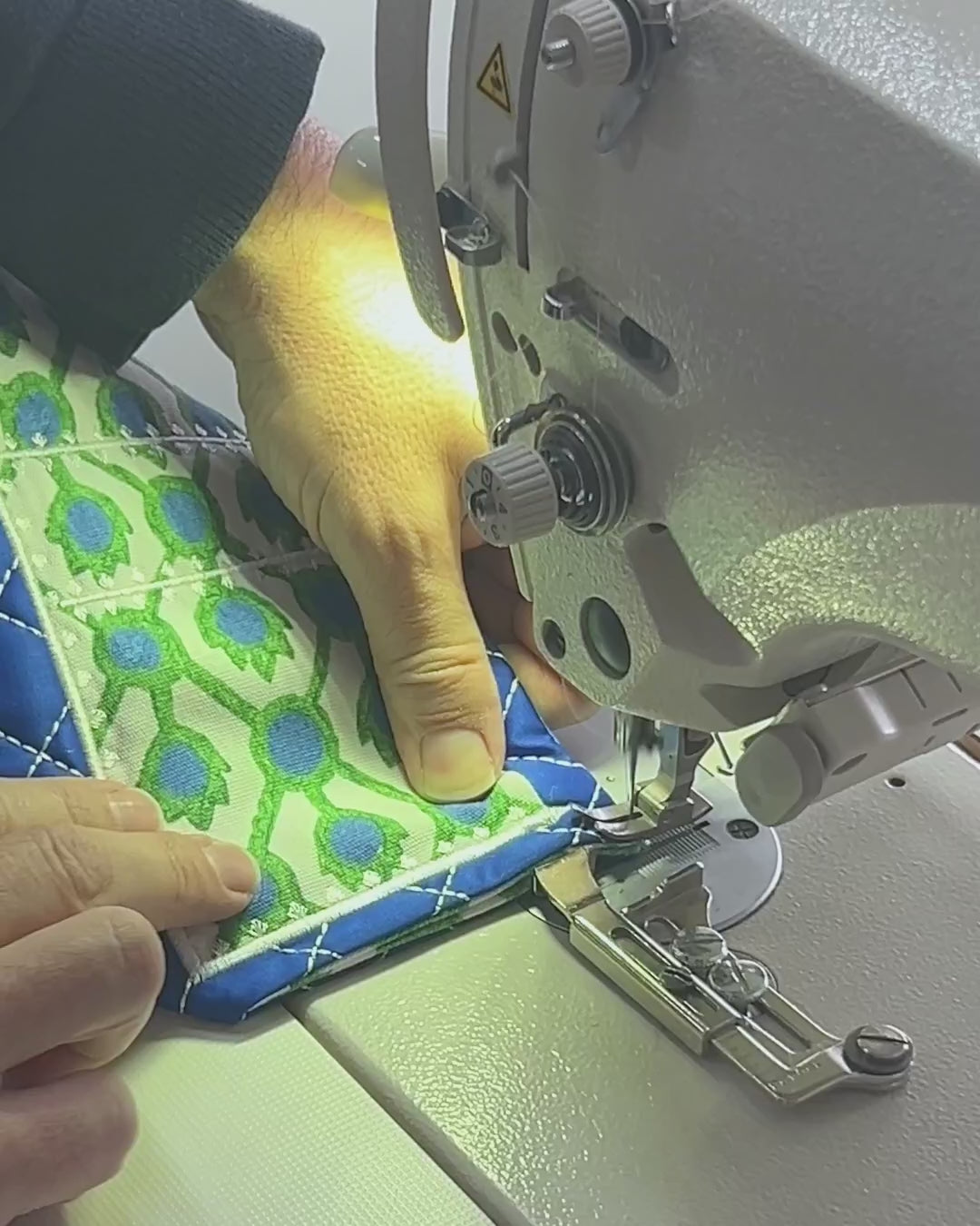 MaiTai bag insert being sewn by hand in the French atelier